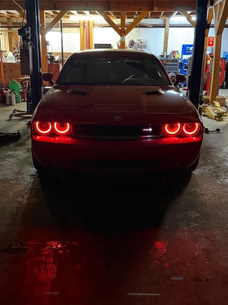 A Dodge Challenger in for service at DTR Autoworks